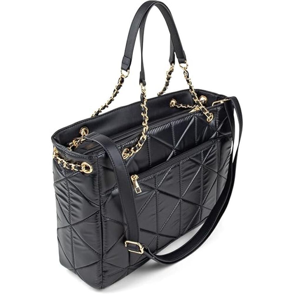 Last One  Black Tote Bag Carry On Women Shoulder Cross Body Laptop Bag